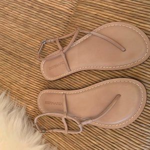 Bernardo blush leather Lily sandal